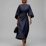 Maria - Vestido Maxi com Manga em Satin