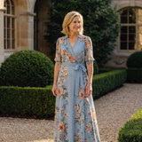 Elowen | Vestido Maxi com Decote em V e Estampa Floral
